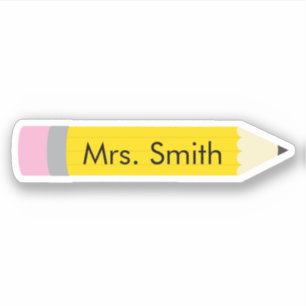 Adesivo Professor de Lápis Amarelo