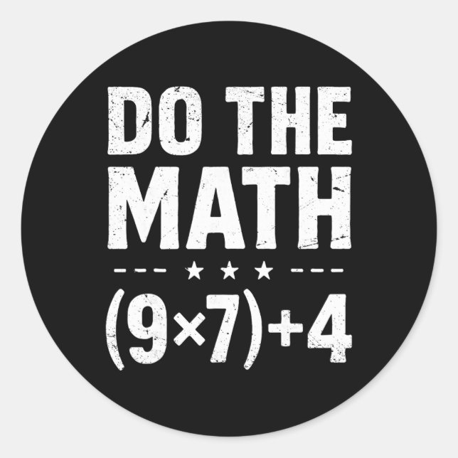 Adesivo Professor de Matemática Antigo Faça as Contas 67 M (Frente)