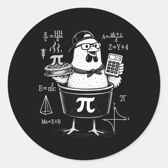 Adesivo Professor de Matemática Calculadora de Galinha Div (Frente)