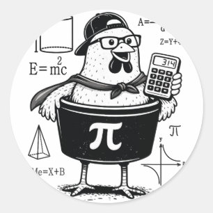 Adesivo Professor de Matemática Calculadora de Galinha Eng