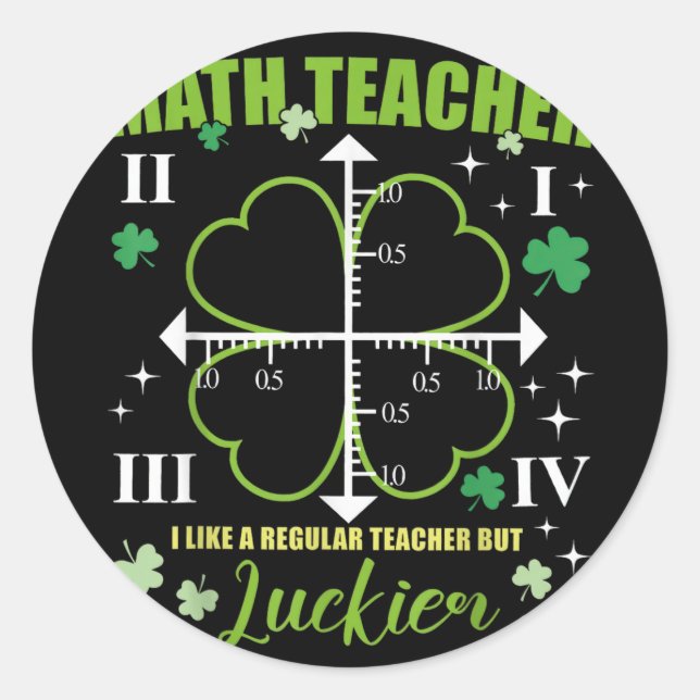 Adesivo Professor De Matemática Como Ruas De Luckier Regul (Frente)