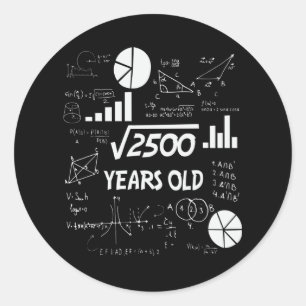 Adesivo Professor de Matemática de 50 Anos de Idade, Aniv