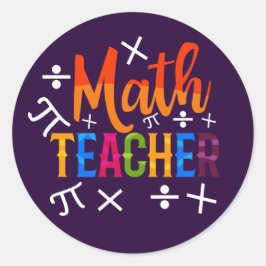 Adesivo Professor De Matemática De Volta À Escola