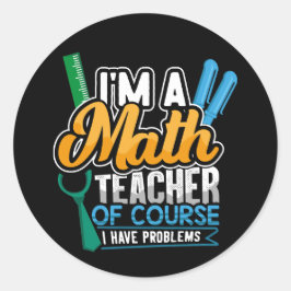 Adesivo Professor de Matemática de Volta à Escola