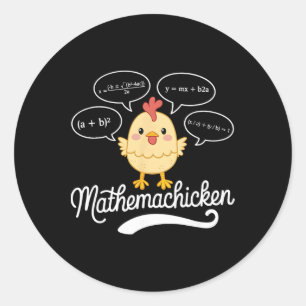 Adesivo Professor de Matemática do Frango Mathemachicken A