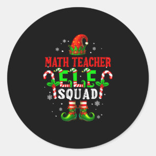 Adesivo Professor de matemática elfo esquadrão natal chapé