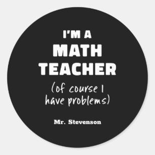 Adesivo Professor de Matemática Engraçado Humor Piada Cita