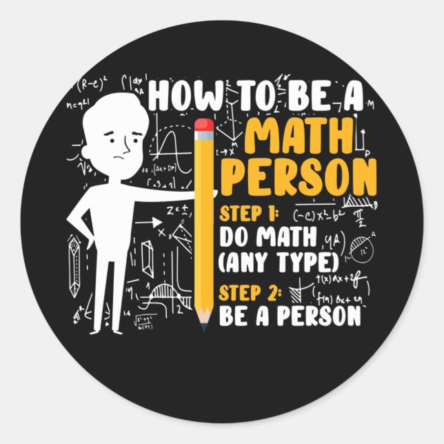 Adesivo Professor De Matemática Engraçado Piada De Matemát (Frente)