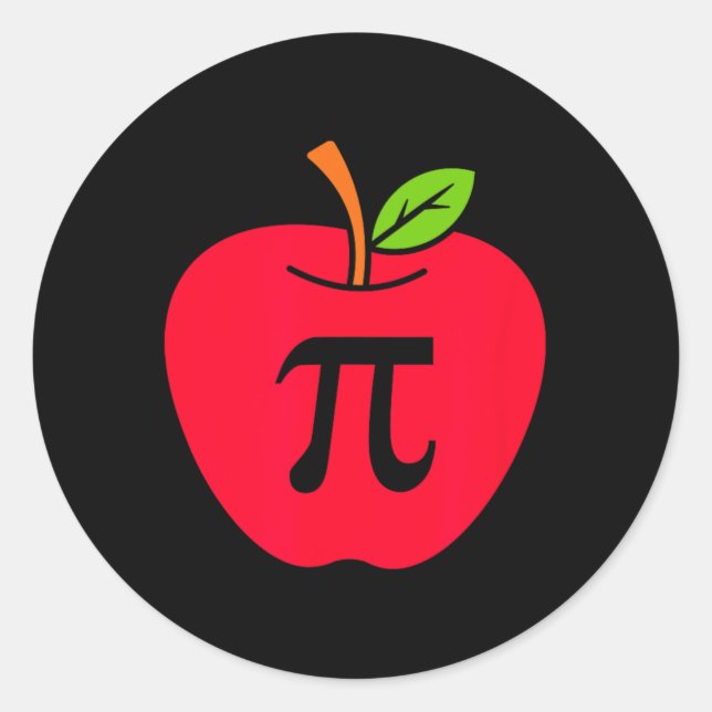 Adesivo Professor de Matemática Feliz Pi Day Pie Apple Pie (Frente)