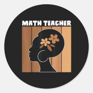 Adesivo Professor de Matemática História Negra Afro-Americ