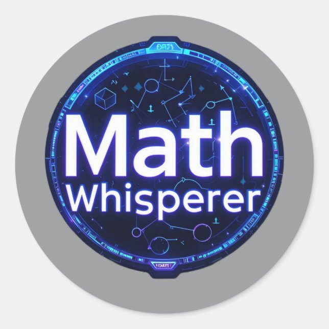 Adesivo Professor de Matemática Mago da Matemática (Frente)