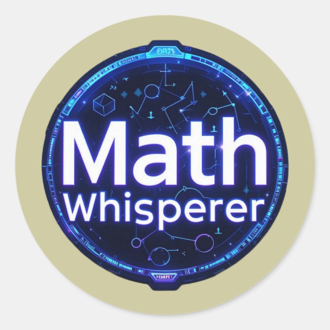 Adesivo Professor de Matemática Mago da Matemática (Frente)