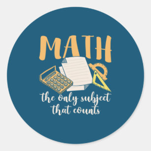 Adesivo Professor De Matemática Matemática O Único Assu
