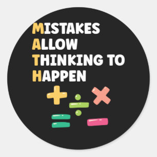 Adesivo Professor de Matemática na Pré-escola Matemátic