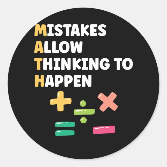 Adesivo Professor de Matemática na Pré-escola Matemático (Frente)