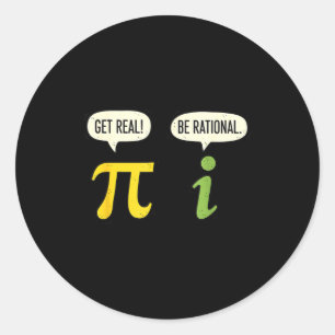 Adesivo Professor de Matemática Pi Seja Real Seja Racional