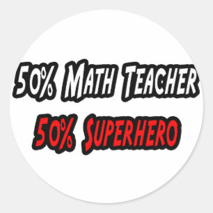 Adesivo Professor de Matemática / Super-herói