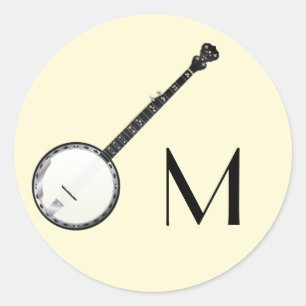 Adesivo Professor de Música Banjo Musical