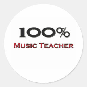 Adesivo Professor de música de 100 por cento