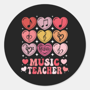 Adesivo Professor de Música Dia dos Namorados Notas Musica