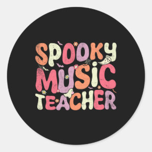 Adesivo Professor de Música do Halloween Ensinando Profess