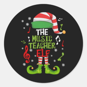 Adesivo Professor de Música Elfo Natal Família Correspondê