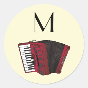 Adesivo Professor de Música Musical Accordion Instrumento