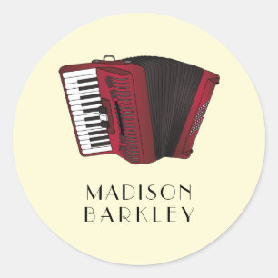 Adesivo Professor de Música Musical Accordion Instrumento