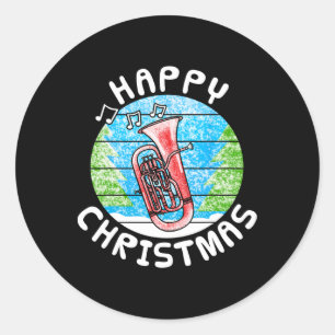 Adesivo Professor De Música Musical Euphonium Christmas Br