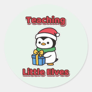 Adesivo Professor de Natal dos Pequenos Elfos
