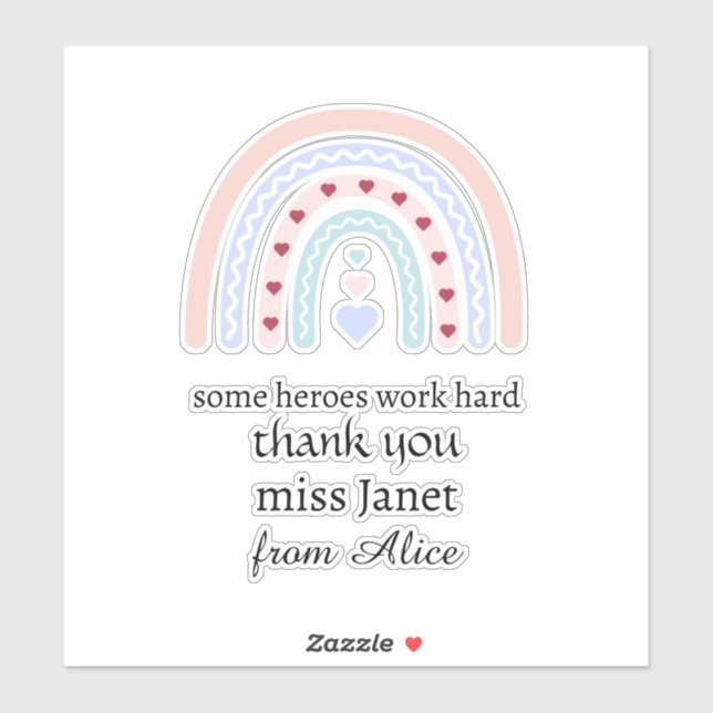 Adesivo Professor de Natal Obrigado Você personalizou o Pr (Folha)