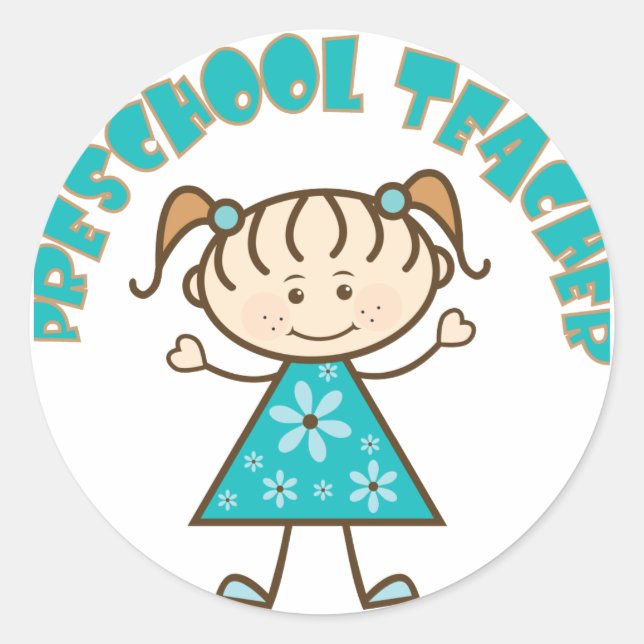 Adesivo Professor de pré-escola elegante (Frente)