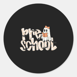 Adesivo Professor de pré-escola no Halloween Fantasma Prof