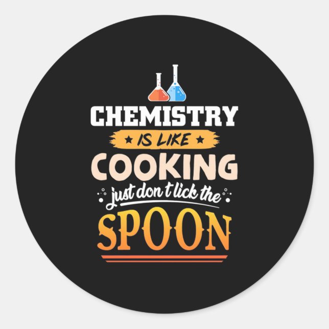 Adesivo Professor de presentes | Química É Como Cozinhar (Frente)