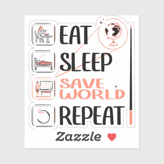 Adesivo Professor de SuperGeografia Salva Mundo Obrigado P (Folha)