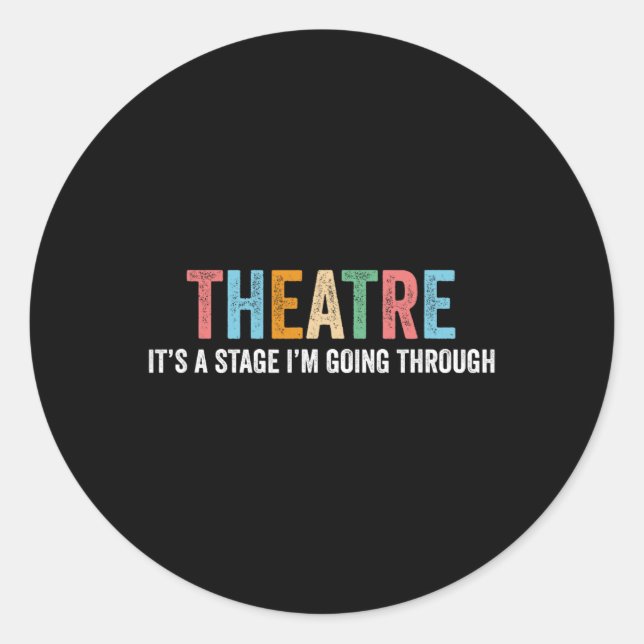 Adesivo Professor de Teatro Dramático Engraçado Palco Peça (Frente)