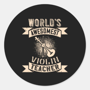Adesivo Professor de Violino Mais Awesomest do Mundo Violi