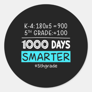 Adesivo Professor do 5º ano 1000 dias mais inteligente 100