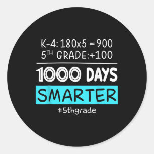 Adesivo Professor do 5º ano 1000 dias mais inteligente 100