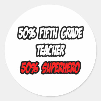 Adesivo Professor do 5º ano... super-herói.