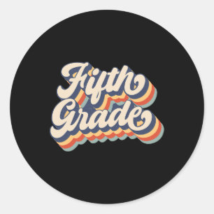 Adesivo Professor do 5º grau do Sunset & Estudante de
