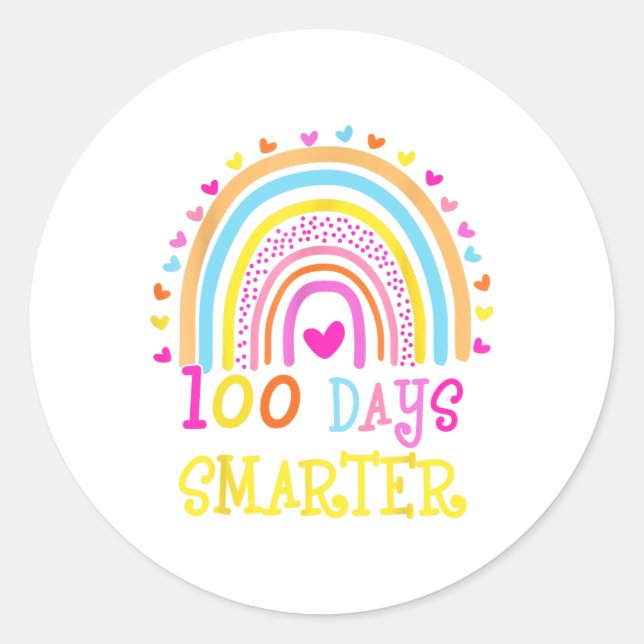 Adesivo Professor Do Dia 100 Dias Mais Inteligente Do Arco (Frente)