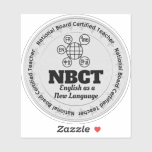 Adesivo Professor do NBCT Inglês como um novo idioma