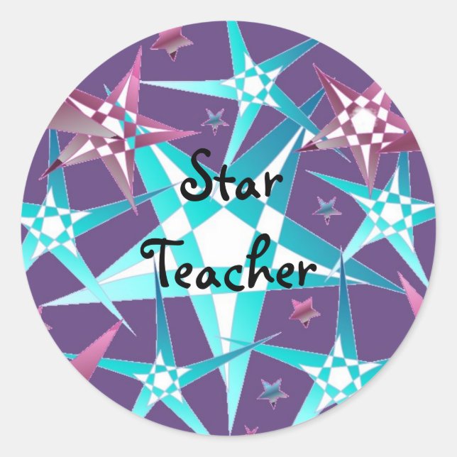 Adesivo Professor em estrela (Frente)