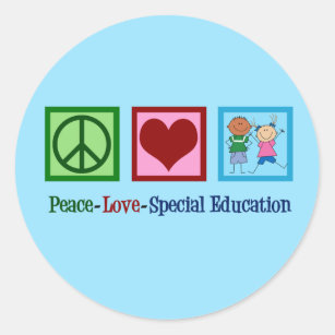 Adesivo Professor Especial de Educação Peace Love