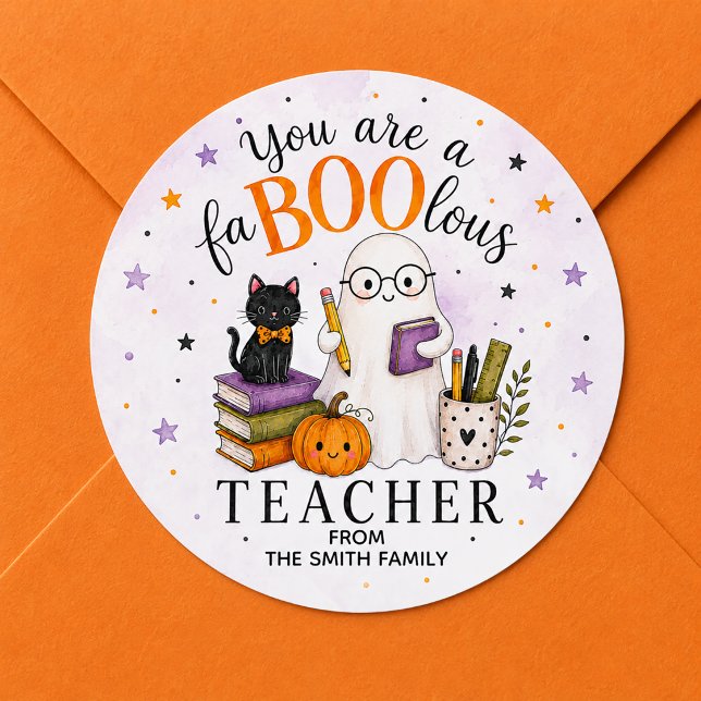 Adesivo Professor FaBOOlous Halloween (FaBOOlous teacher Halloween Sticker)