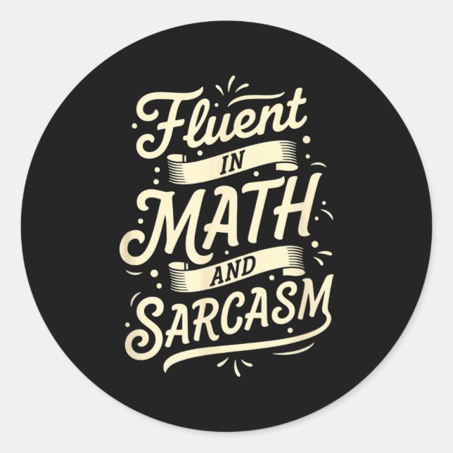 Adesivo Professor Fluente Em Matemática E Sarcasmo Profess (Frente)