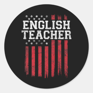 Adesivo Professor Inglês Flag Americano Usa Patriot Patrio