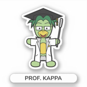 Adesivo Professor Kappa, Doutor em Estudos Yokai