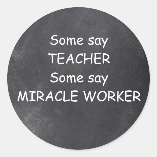 Adesivo Professor Miracle Worker Chalkboard Design Idea (Frente)